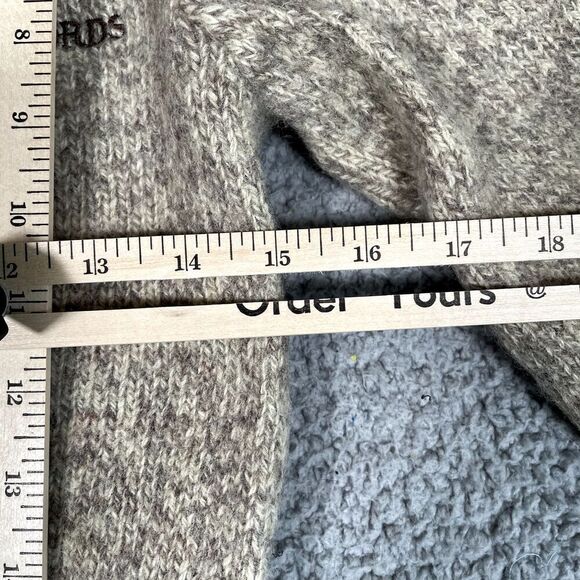 Vintage CBS Records Sweater Men's Pullover Cowl Neck Gray Wool Campus Small - Picture 6 of 8